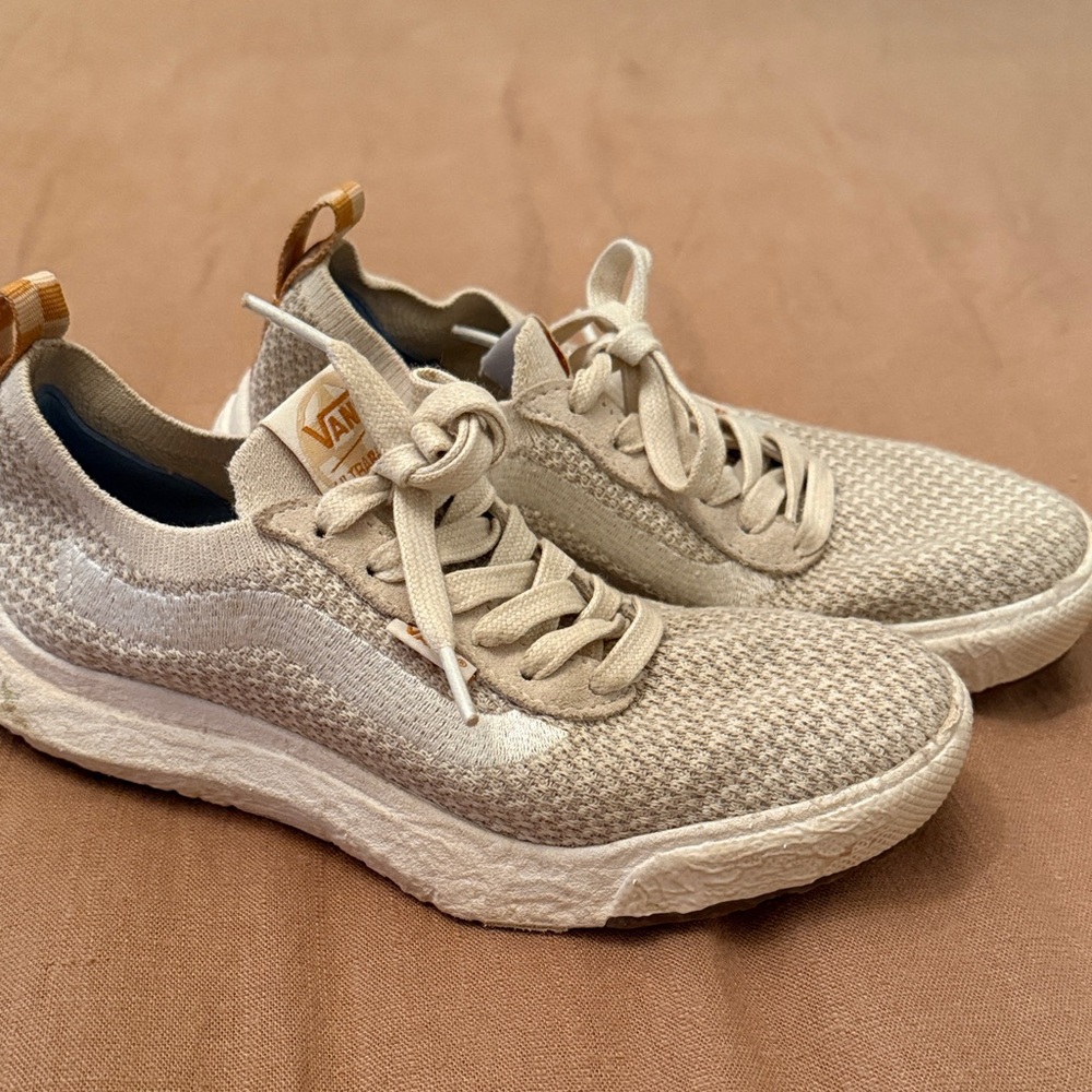 Vans Light Tan Knit Sneakers
